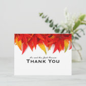 パーソナライズな燃え立つ葉の秋は感謝していしています サンキューカード (スタンド正面)