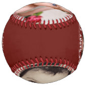 パーソナライズな父の日のカスタム ソフトボール (裏面)