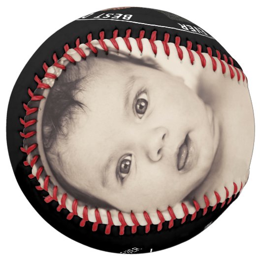 パーソナライズな父の日のカスタム ソフトボール (正面左)