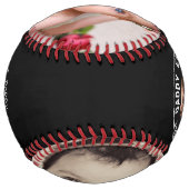 パーソナライズな父の日のカスタム ソフトボール (裏面)