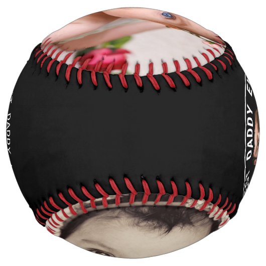 パーソナライズな父の日のカスタム ソフトボール (裏面)