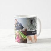パーソナライズな父の日の写真のコラージュ コーヒーマグカップ (正面右)