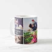 パーソナライズな父の日の写真のコラージュ コーヒーマグカップ (正面左)