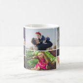 パーソナライズな父の日の写真のコラージュ コーヒーマグカップ (中央)