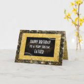 パーソナライズな父の誕生日の挨拶状 カード (黄色い花)