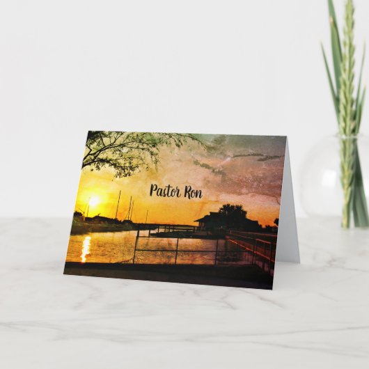 パーソナライズな牧師のリーダーシップの感謝カード サンキューカード (正面)