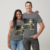 パーソナライズな犬のそりのチームイメージの粥 Tシャツ (ユニセックス)