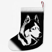 パーソナライズな犬のストッキングに貯蔵するハスキーなクリスマス スモールクリスマスストッキング (裏面)