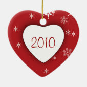 パーソナライズな犬の写真の休日のオーナメント セラミックオーナメント (裏面)