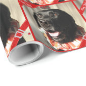 パーソナライズな犬の写真の包装紙のテンプレート ラッピングペーパー (ロールコーナー)