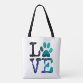 パーソナライズな犬の写真の足のプリントのトートバック トートバッグ (裏面)