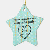 パーソナライズな犬の記念のクリスマスのオーナメント セラミックオーナメント (左)