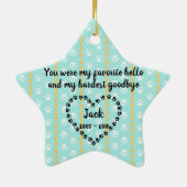 パーソナライズな犬の記念のクリスマスのオーナメント セラミックオーナメント (裏面)