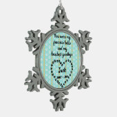 パーソナライズな犬の記念物 スノーフレークピューターオーナメント (左)