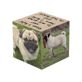 パーソナライズな犬の記念物 フォトキューブ (裏面アングル)