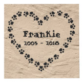 パーソナライズな犬の記念物 フォトキューブ (正面)