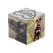 パーソナライズな犬の記念物 フォトキューブ (裏面アングル)