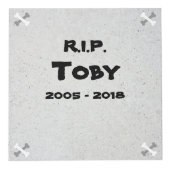 パーソナライズな犬の記念物 フォトキューブ (正面)