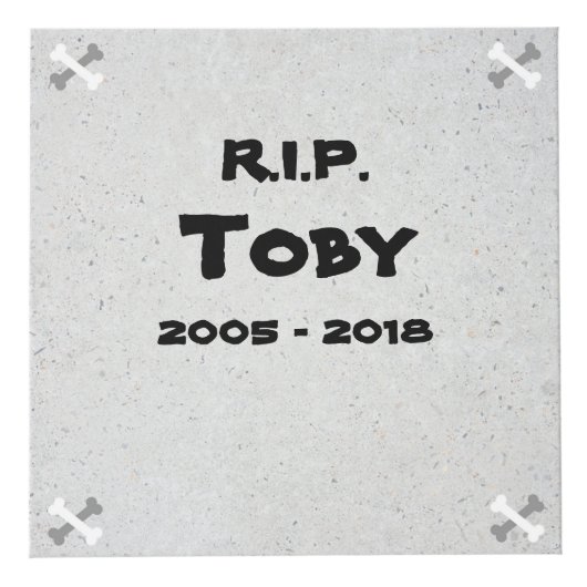 パーソナライズな犬の記念物 フォトキューブ (正面)