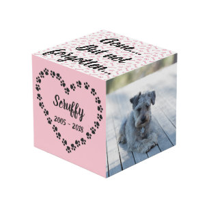 パーソナライズな犬の記念物 フォトキューブ
