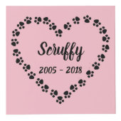 パーソナライズな犬の記念物 フォトキューブ (正面)