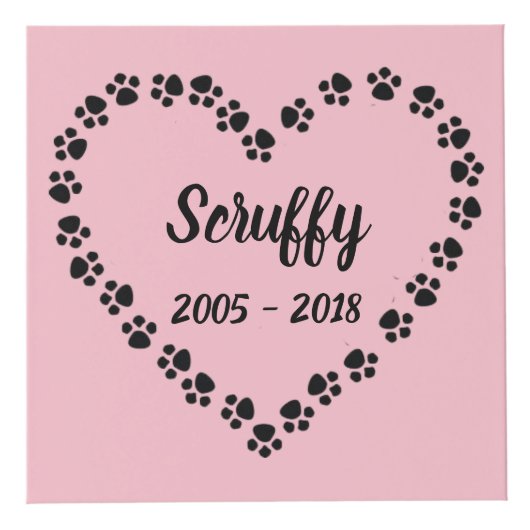 パーソナライズな犬の記念物 フォトキューブ (正面)