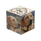 パーソナライズな犬の記念物 フォトキューブ (裏面アングル)