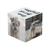 パーソナライズな犬の記念物 フォトキューブ (裏面アングル)