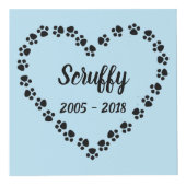 パーソナライズな犬の記念物 フォトキューブ (正面)