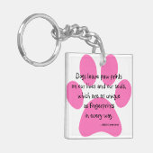 パーソナライズな犬の許可の足は生命Keychainを印刷します キーホルダー (正面左)