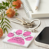 パーソナライズな犬の許可の足は生命Keychainを印刷します キーホルダー (正面右)