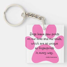パーソナライズな犬の許可の足は生命Keychainを印刷します キーホルダー