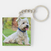 パーソナライズな犬の許可の足は生命Keychainを印刷します キーホルダー (裏面)