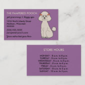 パーソナライズな犬またはペット名刺(プラム) 名刺 (正面/裏面)