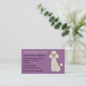 パーソナライズな犬またはペット名刺(プラム) 名刺 (スタンド正面)
