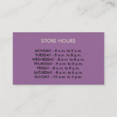 パーソナライズな犬またはペット名刺(プラム) 名刺 (裏面)