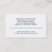 パーソナライズな犬パーラーのペットの世話 割引カード (裏面)