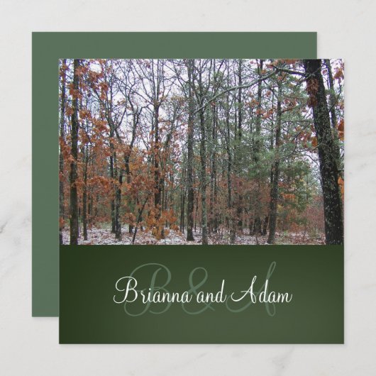 パーソナライズな狩りのテーマの結婚式招待状 招待状 (正面/裏面)