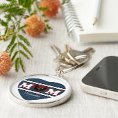 パーソナライズな猫のお母さんの子猫愛ハート キーホルダー (側面)