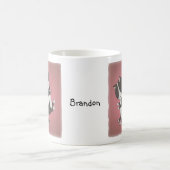 パーソナライズな猫のマグかわいい猫の名前をカスタムするのマグ コーヒーマグカップ (中央)