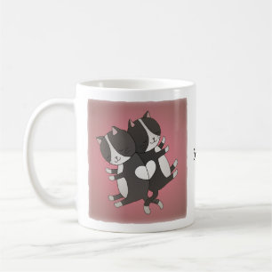 パーソナライズな猫のマグかわいい猫の名前をカスタムするのマグ コーヒーマグカップ