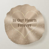 パーソナライズな猫の悔やみや弔慰のギフト、写真の枕 ラウンドクッション (裏面)