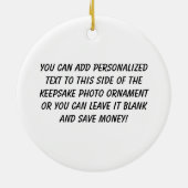 パーソナライズな猿の体操の写真のオーナメント セラミックオーナメント (裏面)