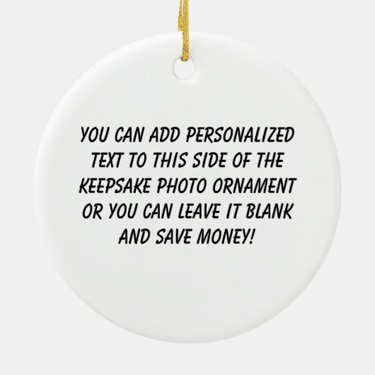 パーソナライズな猿の体操の写真のオーナメント セラミックオーナメント (裏面)