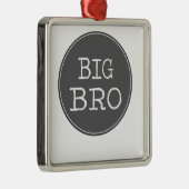 パーソナライズな男の子のお兄さんのギフト メタルオーナメント (右)