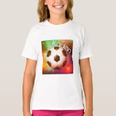 パーソナライズな男の子のサッカーのティー Tシャツ (正面)