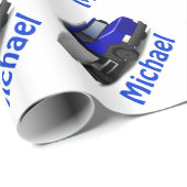 パーソナライズな男の子のダンプトラックの紙 ラッピングペーパー (ロールコーナー)