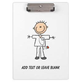 パーソナライズな男性の棒の姿のナースのクリップボード クリップボード