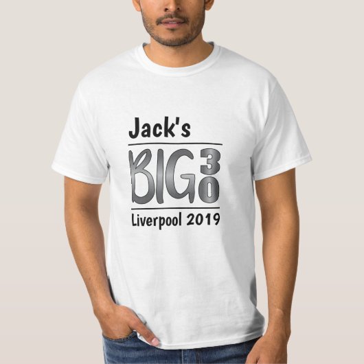 パーソナライズな男性の第30誕生日 Tシャツ (正面)