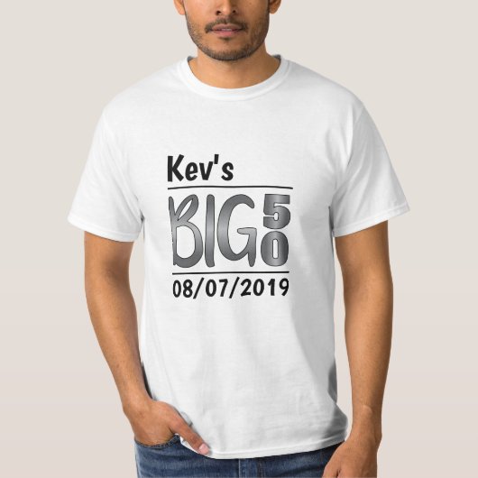 パーソナライズな男性の第50誕生日 Tシャツ (正面)